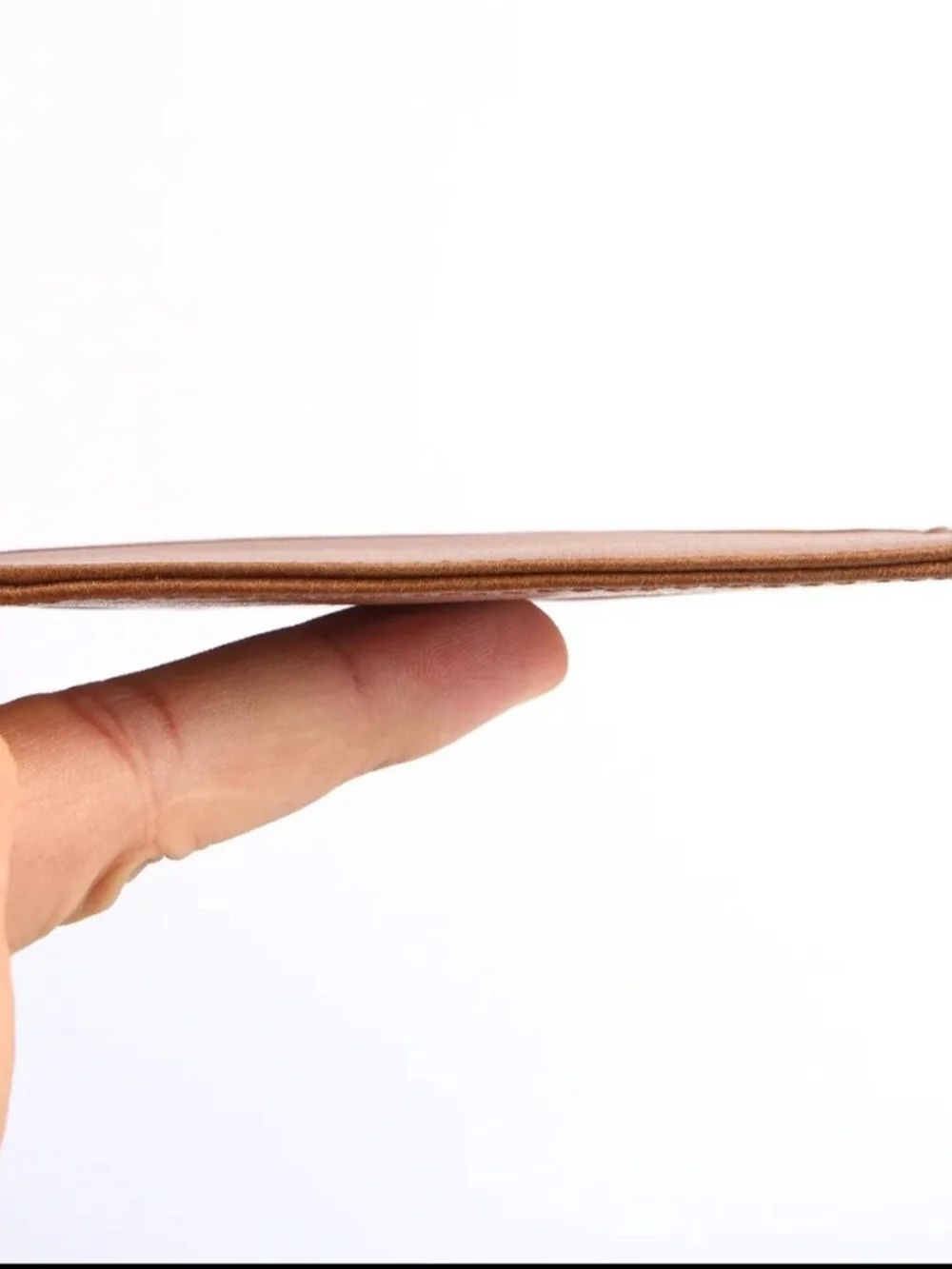 Men's Slim Genuine Leather Card Holder Wallet - Tan